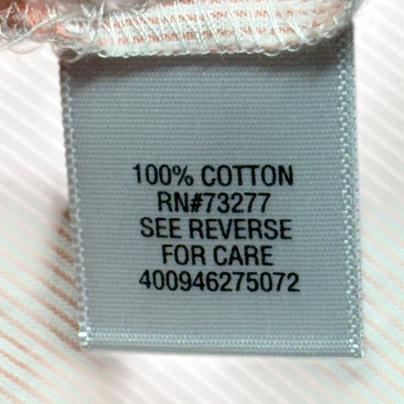 Elle Striped Ruffle Tuxedo Front Button Down Shirt Long Sleeve Size XL Coquette - Picture 10 of 12